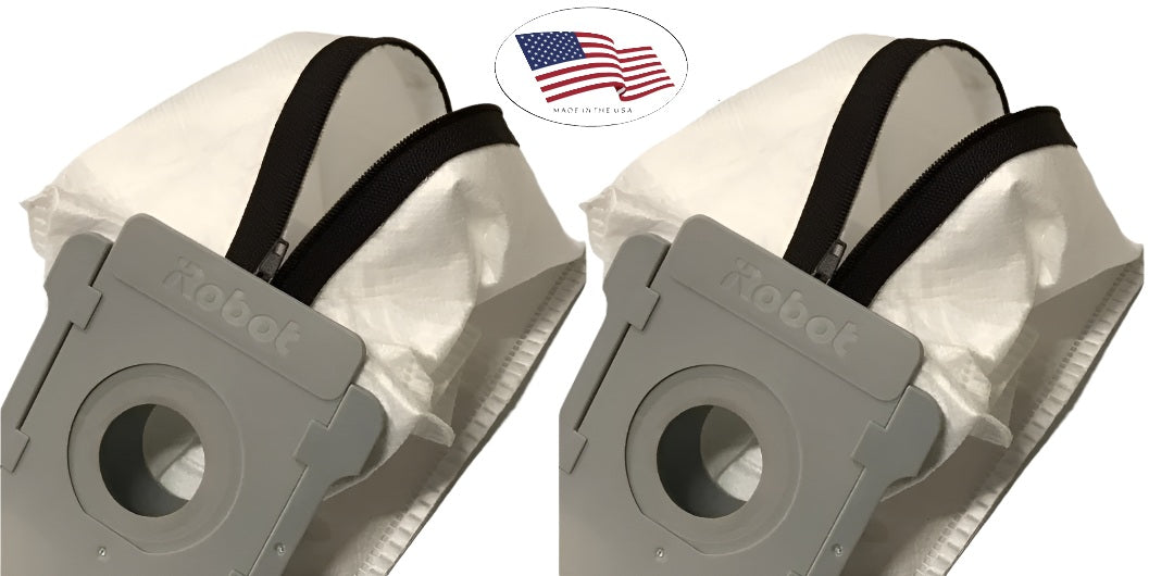 2 PACK!! - Reusable Bag for iRobot i1+, i3+, i4+, i5+, i7+, i8+, Combo j8+, and j9+ with an 8'' zipper